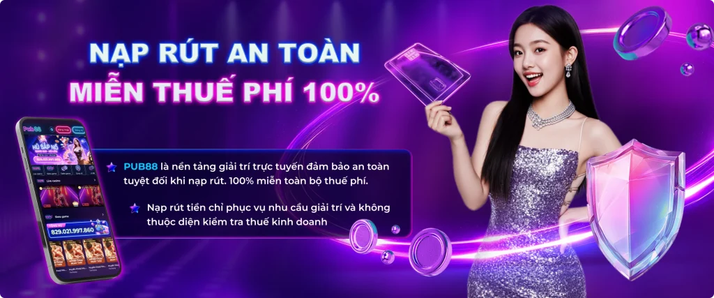 Banner rút tiền an toàn miễn thuế 100%