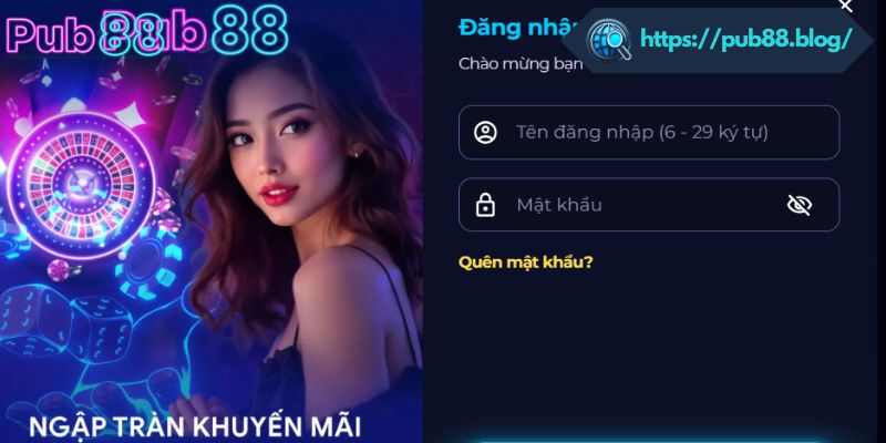 Hướng dẫn quy trình đăng nhập PUB88 chi tiết